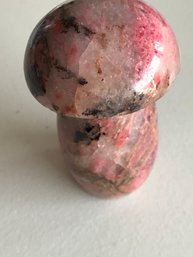 Rhodonite Gem Stone Mashroom, 1 LB, 4 Inch Tall