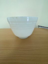 Milk Glass Footed Mixing Bowl With Pour Spout