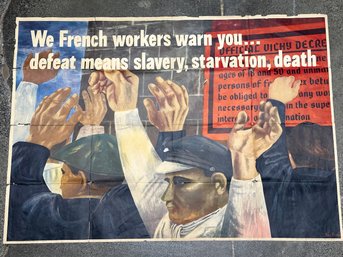 Original WWII French Workers Poster