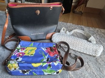 3 Designer Handbags/ Purses- Dooney And Bourke, Chaps Ralph Lauren And The Sak