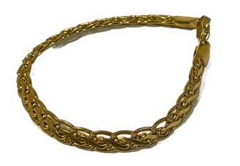 Gold Tone Link Bracelet Marked 14K But NOT GOLD, Measures 7.5' Long