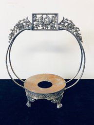 Antique Quadruple Silver Plate Brides Basket