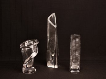 Baccarat Vase, Ralph Lauren Metropolis Vase,  Art Vannes Le Chatel Calla Lilly Vase
