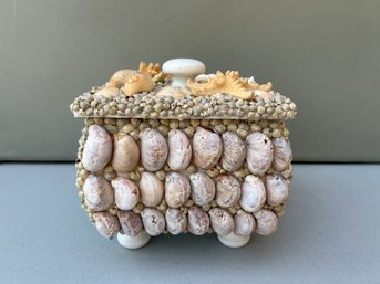 Vintage Shell Encrusted Jewelry Box