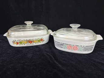 Pair Of Corning Ware Casserole Dishes
