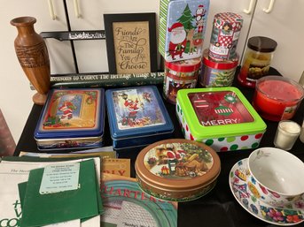 Christmas Tin Lot With Extras