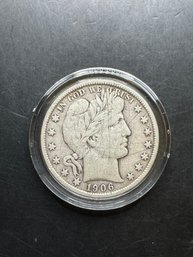 1906-S Barber Silver Half Dollar