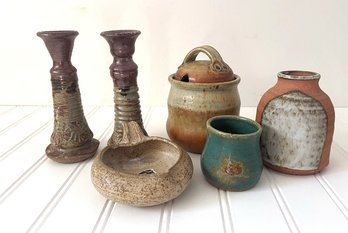 Hand Thrown Eclectic Pottery Grouping