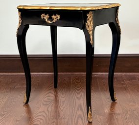 A Vintage Mid Century French Lacquer And Parcel-Gilt Side Table By Bodart