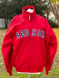 NWOT Fleece Lined Red MAJESTIC Red Sox Heavier Weight Bomber Style MLB Jacket Size L