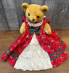 Vintage Holiday Teddy Bear