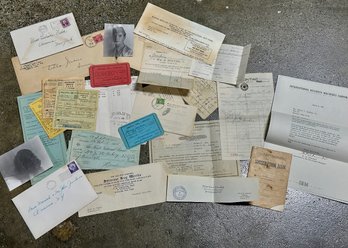 Amenia NY Ephemera Lot Including Vintage Fire Dept, IBM, Early Receipts