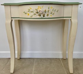 Green Floral Hand-painted Console Table