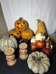 THREE TUBS DECORATIVE PUMPKINS