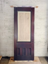 A 2/3 Glass Panel Mortis And Tenon Black Walnut Door - #5