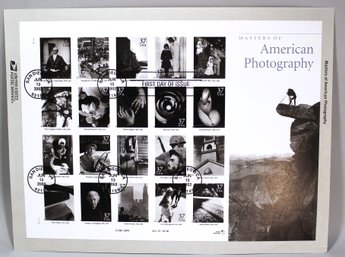 US STAMPS 1ST DAY OF ISSUE AMERICAN MASTERS OF PHOTOGRAPHY SHEET JUN 13, 2002