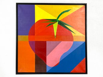 A Vintage Acrylic On Canvas, 'Strawberry,' Joan Luby (American, 1934-2015)