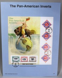 US STAMPS 1ST DAY OF ISSUE SHEET THE PAN-AMERICAN INVERTS MAR 29, 2001