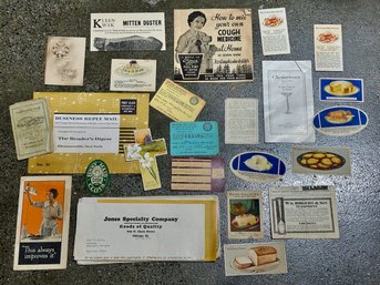 Ephemera Lot - Manuals, Food Advertising, And More!