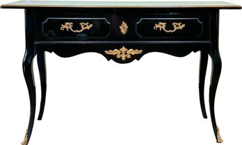 A Vintage Mid Century French Lacquer And Parcel-Gilt Writing Desk By Bodart