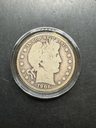 1906-D Barber Silver Half Dollar