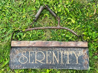 A Vintage Metal Sign - Serenity