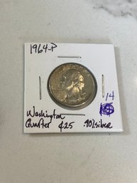 1964 P Washington Quarter .90 Silver 178