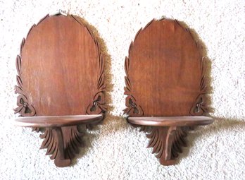 Pair Of Wood Wall Sconces