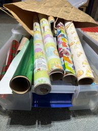 LARGE LOT OF WRAPPING PAPER, BAGS, ETC.