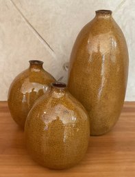 Set Of 3 STICKLEY CELADON Vases