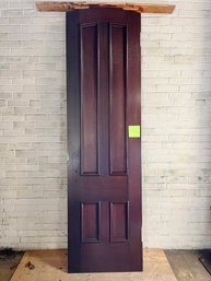 A 7.5' Arched Black Walnut 4 Panel Mortis And Tenon Door - #13