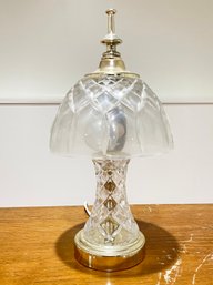 A Vintage Cut Glass Accent Lamp