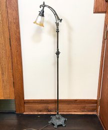 A Vintage Bronze Tone Reading Lamp