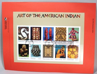 US STAMPS 1ST DAY OF ISSUE ART OF THE AMERICAN INDIAN AUG 21, 2004