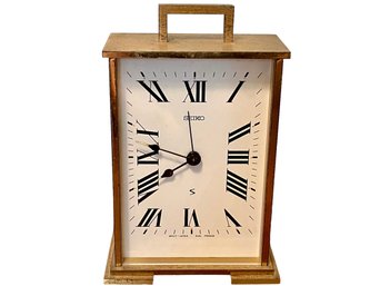 Seiko Clock In French Made Brass Case With Japanese Movement