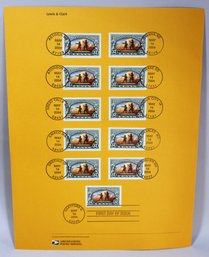 US STAMPS 1ST DAY OF ISSUE SHEET LEWIS & CLARK MAY 14, 2004