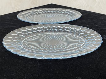 2 Piece Glass Platter Set