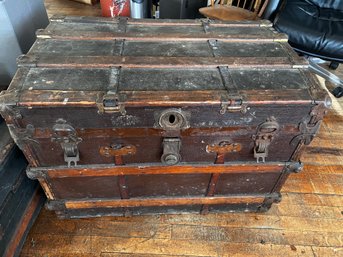 Antique Victorian Immigrant / Steamer Trunk