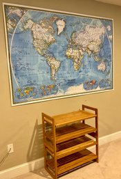 Huge 6FT. NATIONAL GEOGRAPHIC SOCIETY THE WORLD Vinyl Map