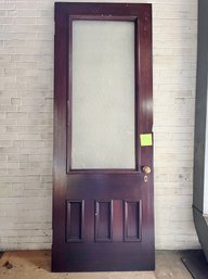 A 2/3 Glass 3 Panel Door - Original Brass Hardware - #1