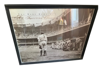 Framed Babe Ruth 1948 Print 'the Babe Bows Out' An American Classic