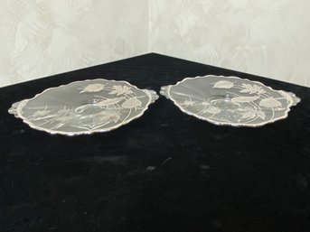 2 Piece Silver City Glass Platter