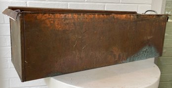 Long Vintage Copper Planter Liner
