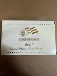 Beautiful 2007-S United States Mint Proof Set With Original Mint Box And COA