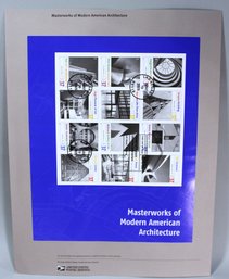 US STAMPS 1ST DAY OF ISSUE SHEET MASTERWORKS OF MODERN AMERICAN ARCHITECTURE MAY 19, 2005