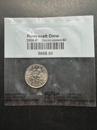 2006-P Uncirculated Roosevelt Dime In Littleton Package