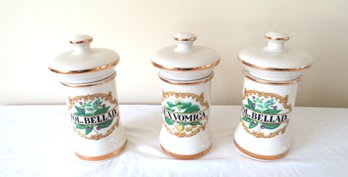 3 Apothecary Pharmacy Jars