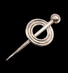 Vintage Sterling Silver Eye Of The Needle Pin/brooch