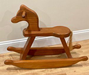 Vintage Solid Wood Rocking Horse