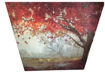 Unframed Art Print - Maple Tree In A Foggy Field